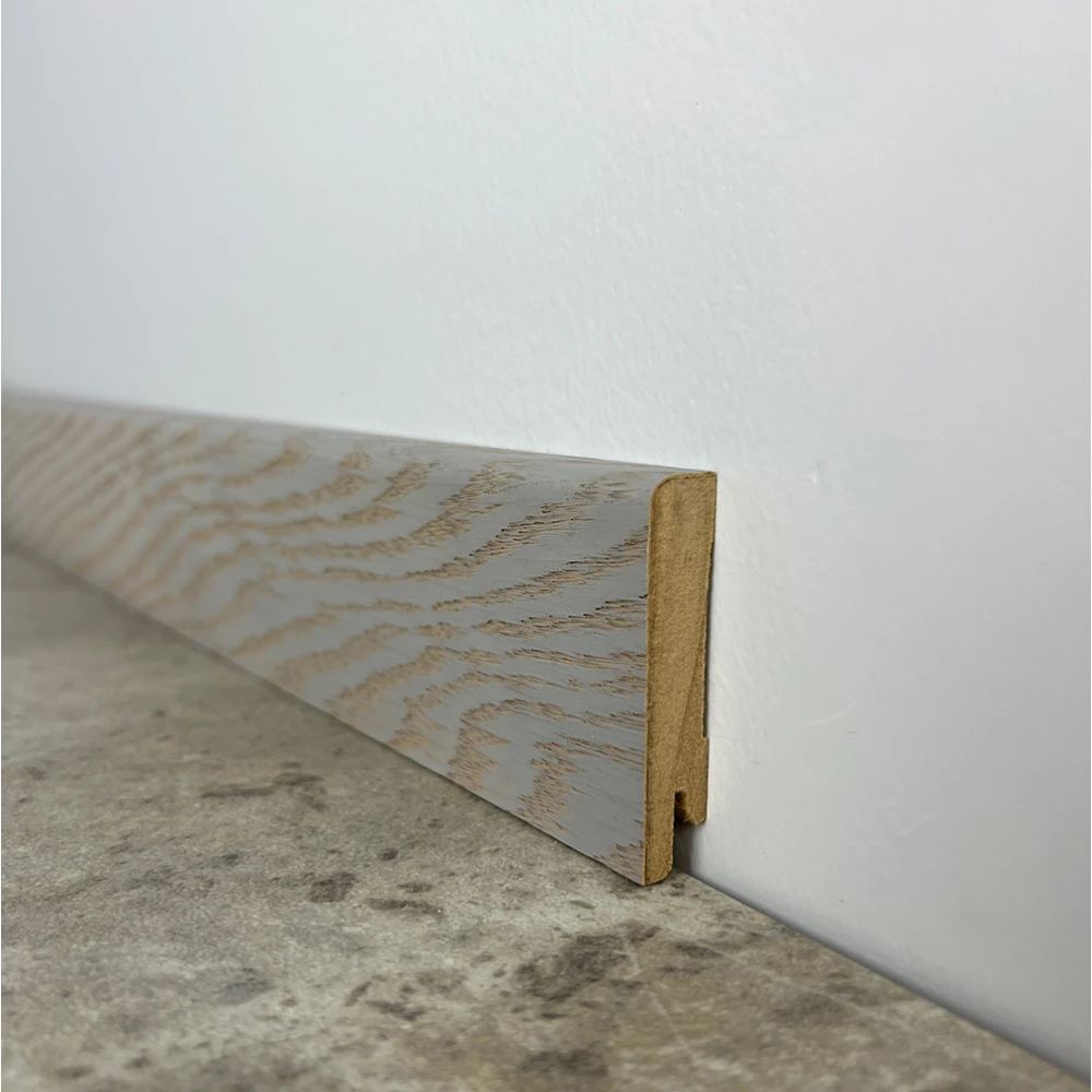 [woo:2007] Плінтус МДФ шпонований Дуб сірий 60х12х2000 мм. MDF-D6005